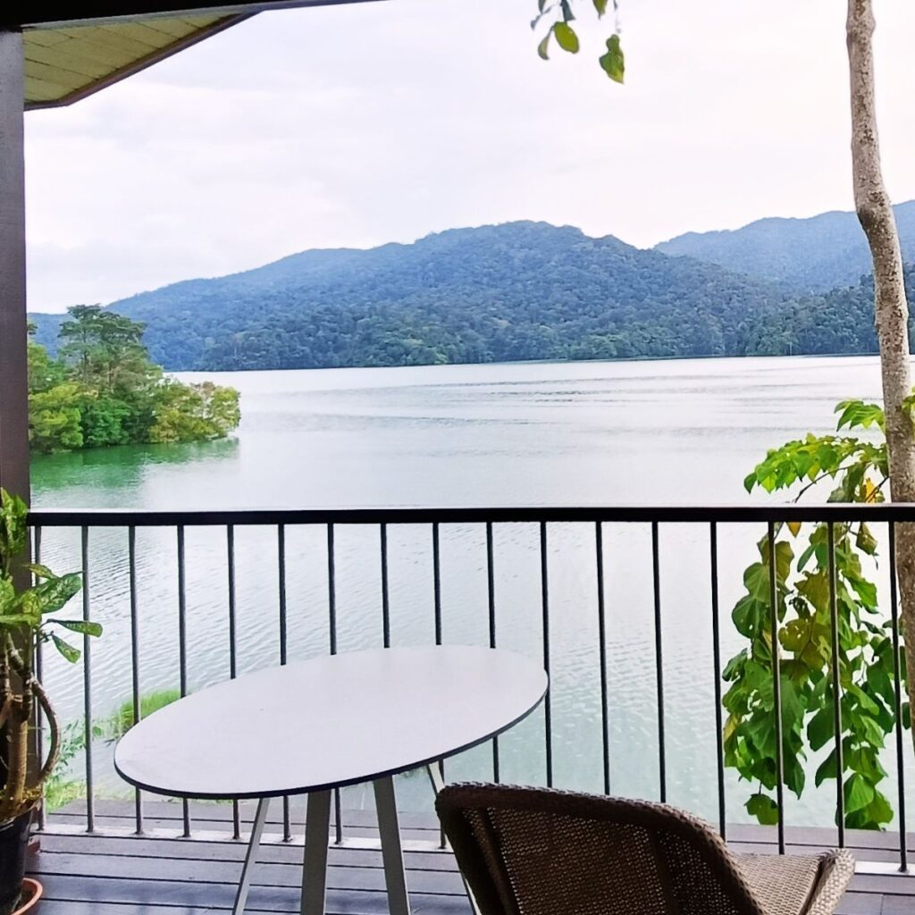 lake view from the cafe of belum rainforest resort 01